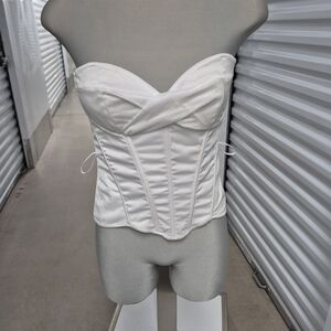 Elegant White Corset Bustier